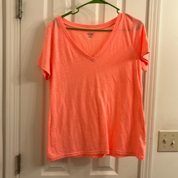 Orange mossimo supply co XL women’s v neck T shirt NWOT - Picture 1 of 4